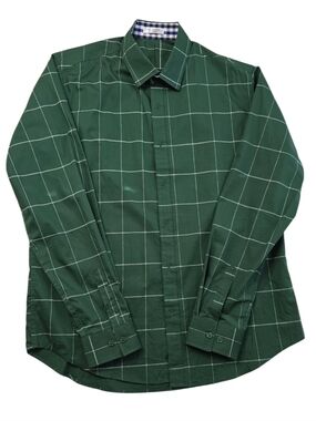 Coofandy Classic Green Men's Dress Shirt Size L